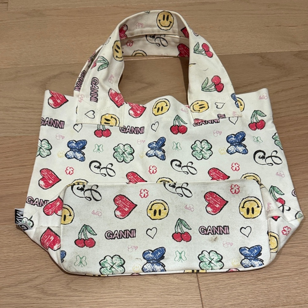 Ganni Multicolor Printed Tote Bag